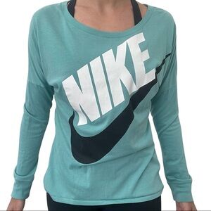 Nike | Long Sleeve | Graphic Tee | Teal | Size Small